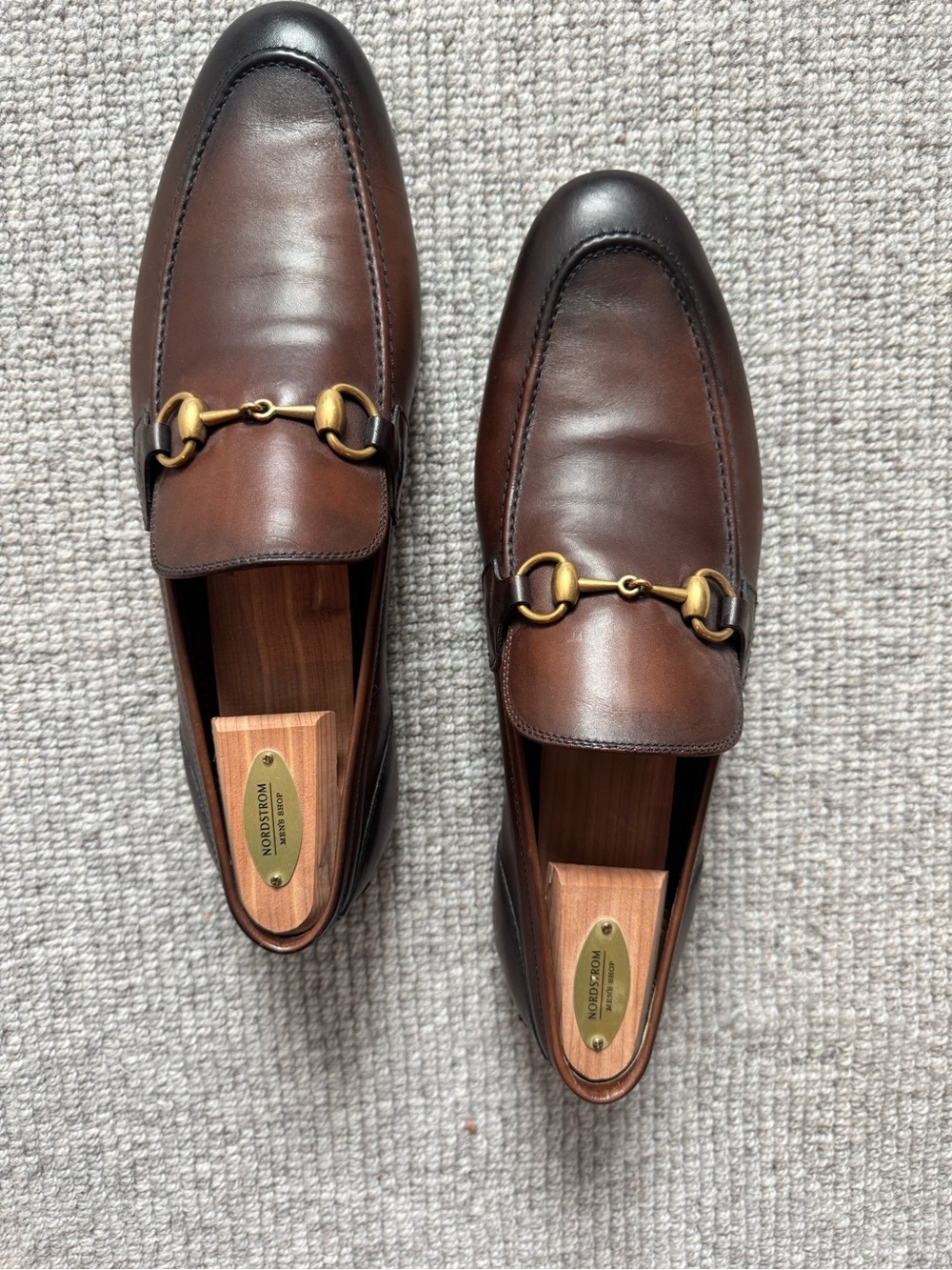 Men's Gucci Brown Leather Bit Loafers